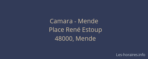 Camara - Mende