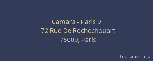 Camara - Paris 9