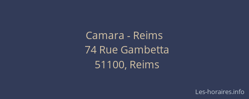 Camara - Reims