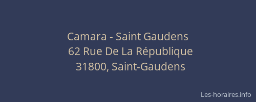 Camara - Saint Gaudens