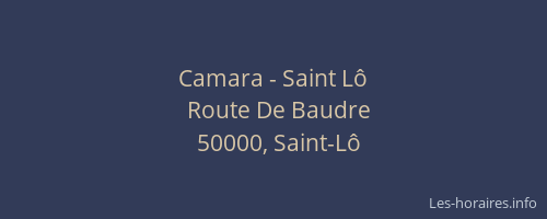 Camara - Saint L&ocirc;