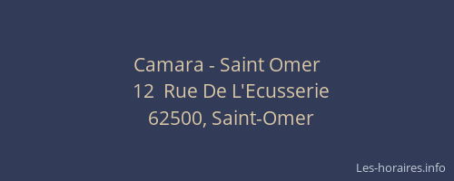 Camara - Saint Omer
