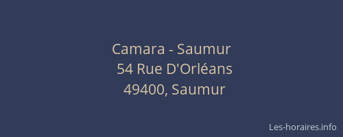 Camara - Saumur