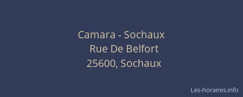 Camara - Sochaux