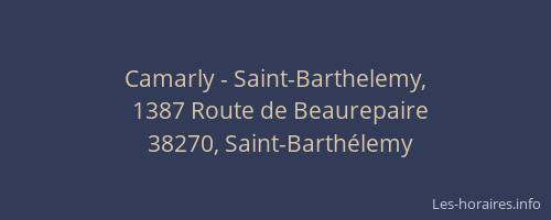 Camarly - Saint-Barthelemy,