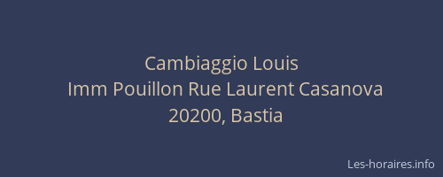 Cambiaggio Louis