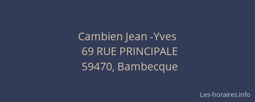 Cambien Jean -Yves
