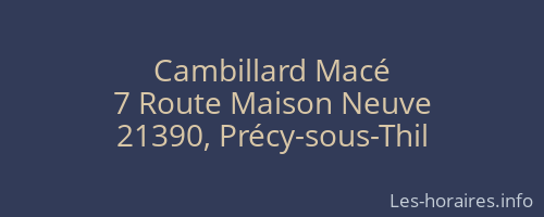 Cambillard Macé