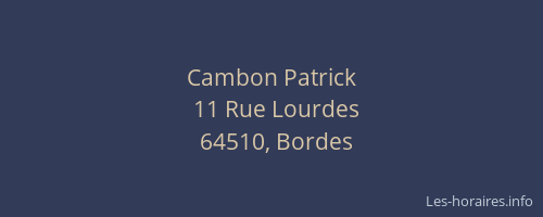 Cambon Patrick