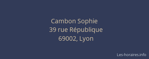 Cambon Sophie