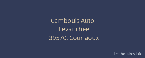 Cambouis Auto