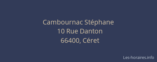 Cambournac Stéphane