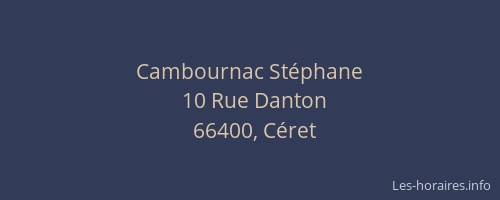 Cambournac St&eacute;phane