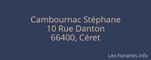 Cambournac Stéphane