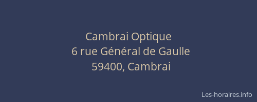 Cambrai Optique