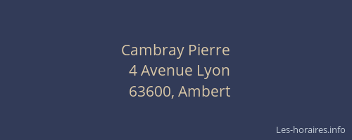 Cambray Pierre