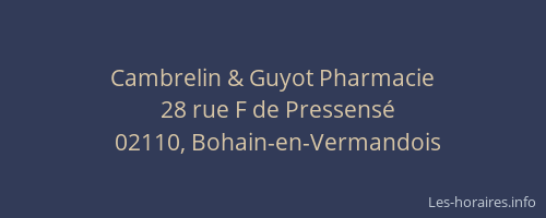 Cambrelin & Guyot Pharmacie