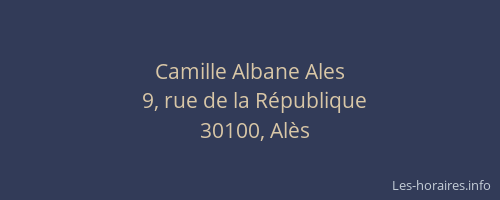 Camille Albane Ales