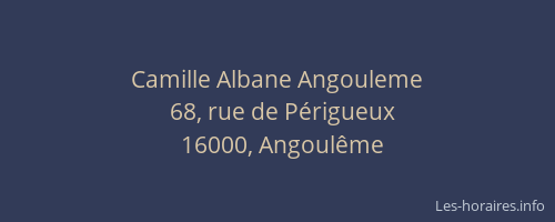 Camille Albane Angouleme