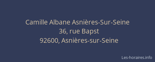 Camille Albane Asnières-Sur-Seine