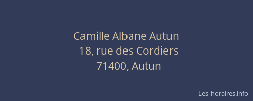 Camille Albane Autun