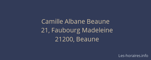 Camille Albane Beaune