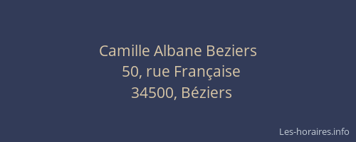 Camille Albane Beziers