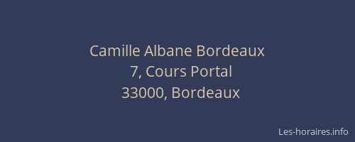 Camille Albane Bordeaux