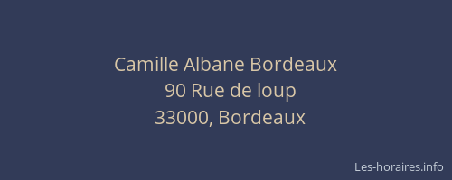 Camille Albane Bordeaux