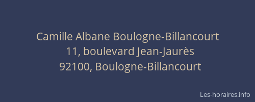 Camille Albane Boulogne-Billancourt