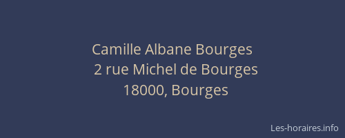 Camille Albane Bourges