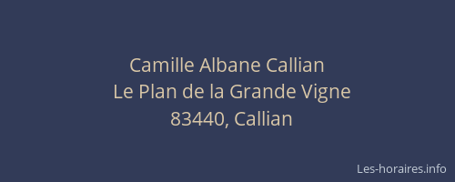 Camille Albane Callian