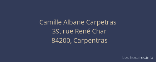 Camille Albane Carpetras