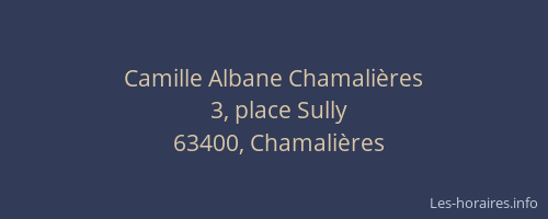 Camille Albane Chamali&egrave;res