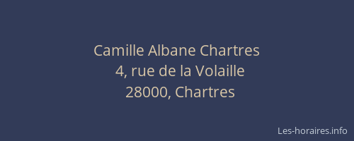 Camille Albane Chartres