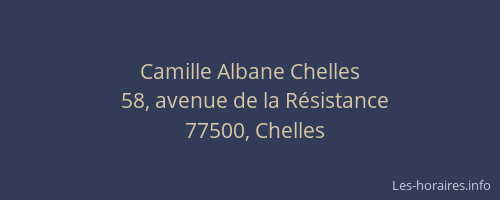 Camille Albane Chelles