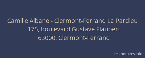 Camille Albane - Clermont-Ferrand La Pardieu