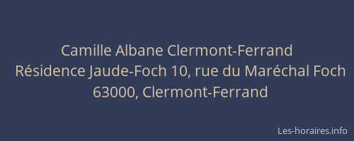 Camille Albane Clermont-Ferrand