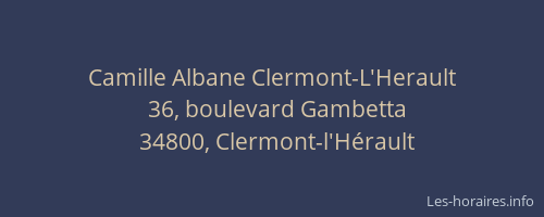 Camille Albane Clermont-L'Herault