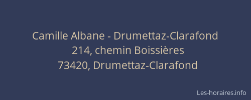 Camille Albane - Drumettaz-Clarafond