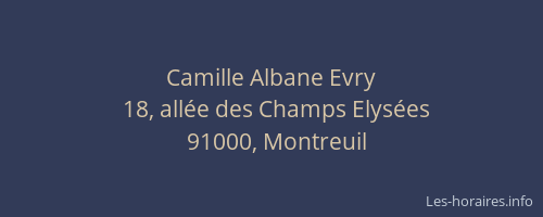 Camille Albane Evry