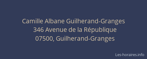 Camille Albane Guilherand-Granges