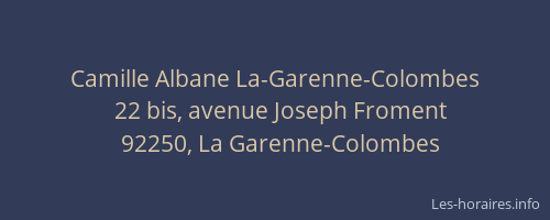 Camille Albane La-Garenne-Colombes