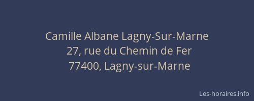 Camille Albane Lagny-Sur-Marne
