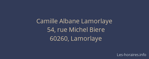 Camille Albane Lamorlaye
