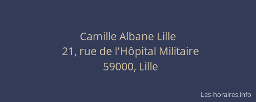 Camille Albane Lille