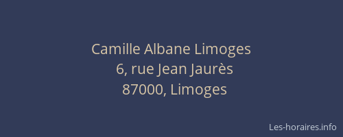 Camille Albane Limoges