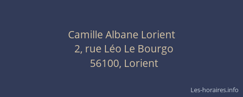 Camille Albane Lorient