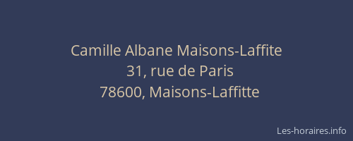 Camille Albane Maisons-Laffite