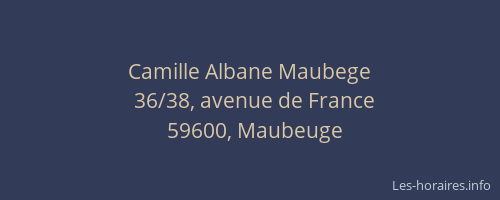 Camille Albane Maubege